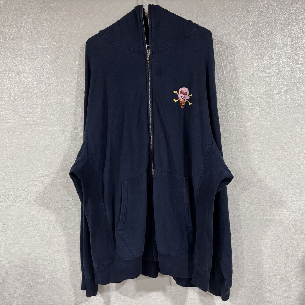 BBC ICE CREAM Full Zip Hoodie Men's XXL Billionaire Boys Club Skull & Bones